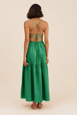 ALEXIS DRESS - TOPAZ GREEN | POSSE Cheap