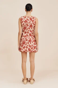 ALICE MINI DRESS - SCARLET BLOOM | POSSE Shop