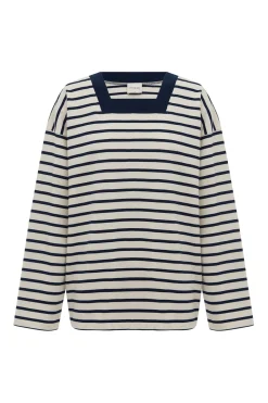ARCHIE LONG SLEEVE TOP - NAVY STRIPE | POSSE Store