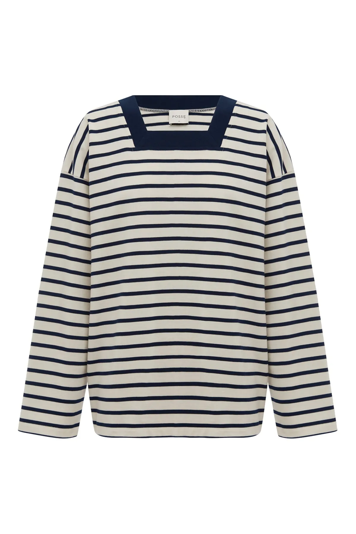 ARCHIE LONG SLEEVE TOP - NAVY STRIPE | POSSE Store