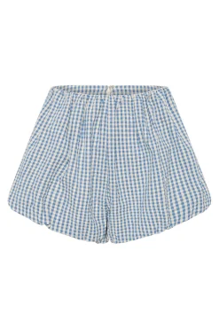 AURELIA SHORT - BLUE GINGHAM | POSSE Cheap