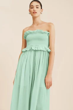 COBY STRAPLESS DRESS - COOL MINT | POSSE Fashion