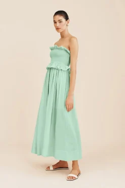 COBY STRAPLESS DRESS - COOL MINT | POSSE Fashion