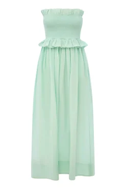 COBY STRAPLESS DRESS - COOL MINT | POSSE Fashion