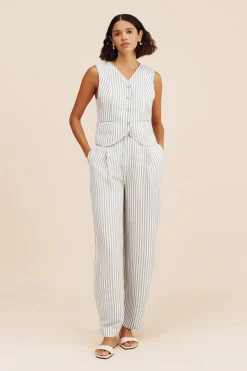 DIANA VEST - SEAGRASS STRIPE | POSSE Cheap