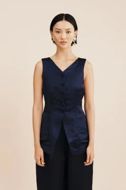 LORENZO HIGH NECK VEST - | POSSE Best