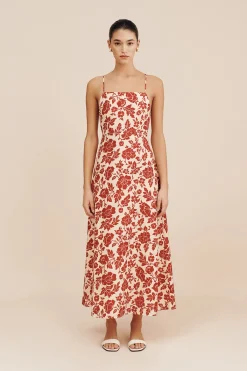 LORI DRESS - SCARLET BLOOM | POSSE Best