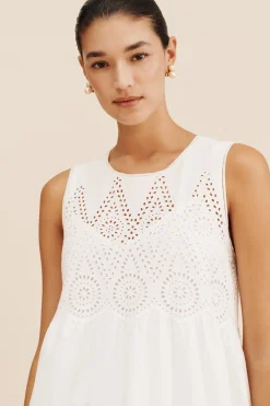 LOUISA MINI DRESS - VINTAGE WHITE | POSSE Outlet