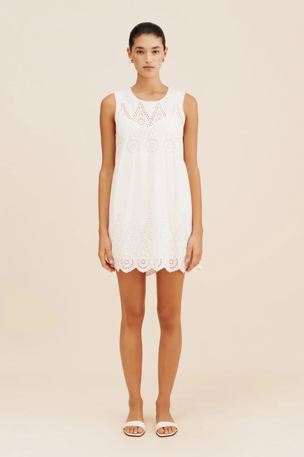 LOUISA MINI DRESS - VINTAGE WHITE | POSSE Outlet