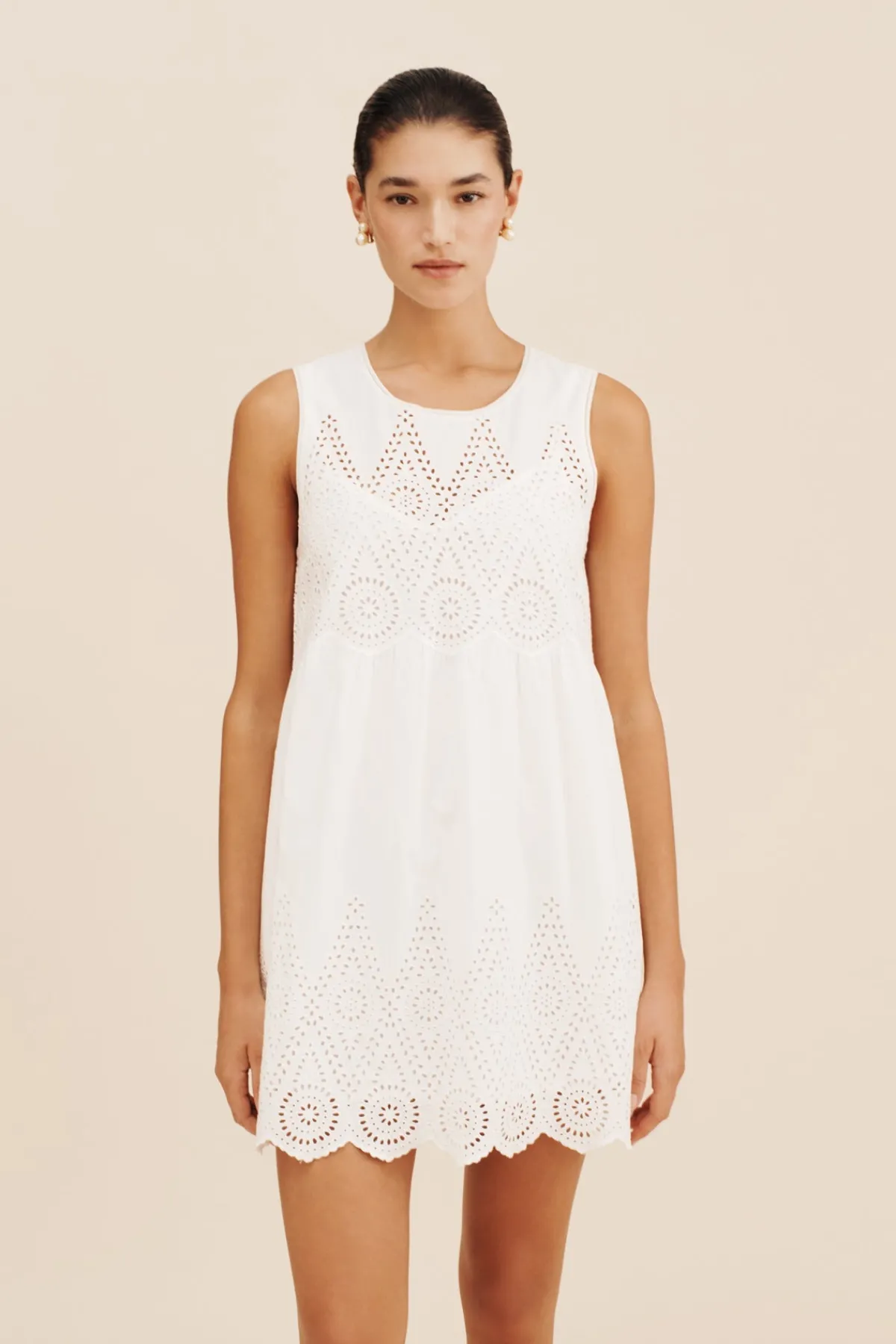LOUISA MINI DRESS - VINTAGE WHITE | POSSE Outlet