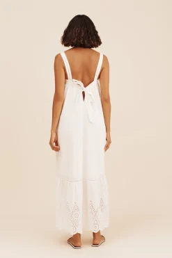 LOUISA TIE DRESS - VINTAGE WHITE | POSSE Flash Sale