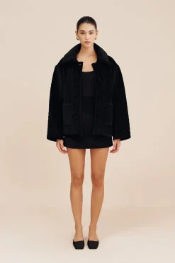 MARLEY JACKET - BLACK VELVET | POSSE Online