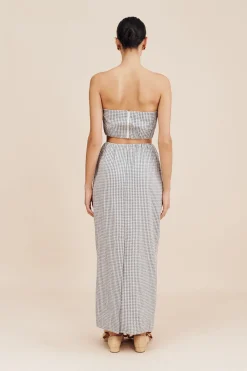 MIRA BANDEAU - BLUE GINGHAM | POSSE Hot