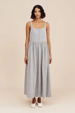 MIRA DRESS - BLUE GINGHAM | POSSE Store