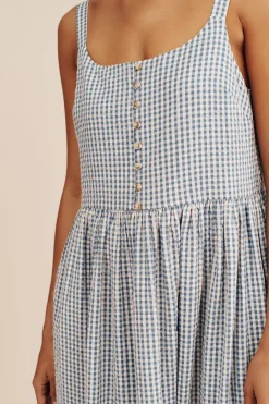 MIRA DRESS - BLUE GINGHAM | POSSE Store