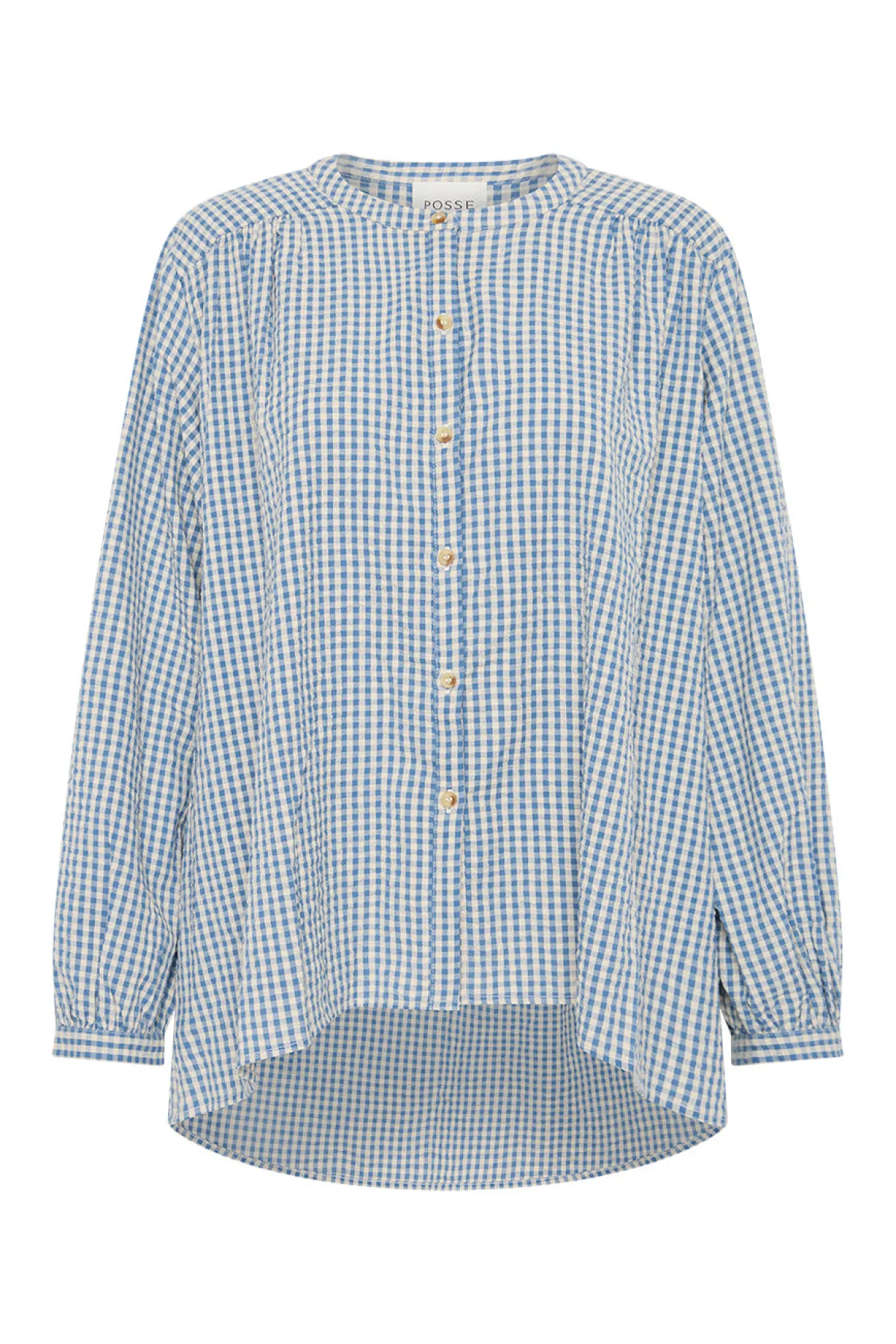 MIRA SHIRT - BLUE GINGHAM | POSSE Best Sale