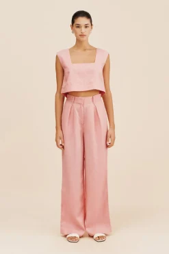 PRESLEY TROUSER - PINK SALT | POSSE Discount