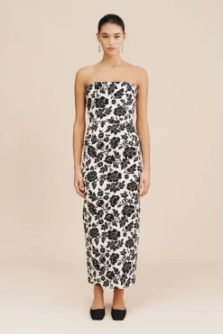 ROMEO DRESS - NOIR BLOOM | POSSE Flash Sale