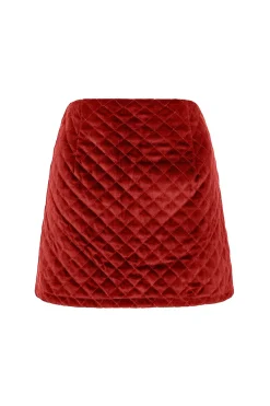 ROMEO MINI SKIRT - RED VELVET | POSSE Best Sale