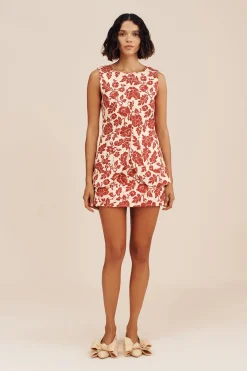 ROMEO MINI SKIRT - SCARLET BLOOM | POSSE Best