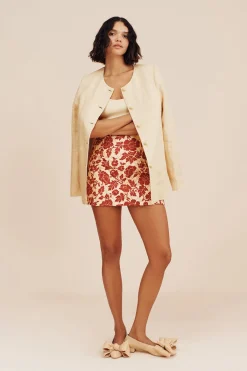 ROMEO MINI SKIRT - SCARLET BLOOM | POSSE Best