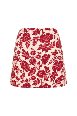 ROMEO MINI SKIRT - SCARLET BLOOM | POSSE Best