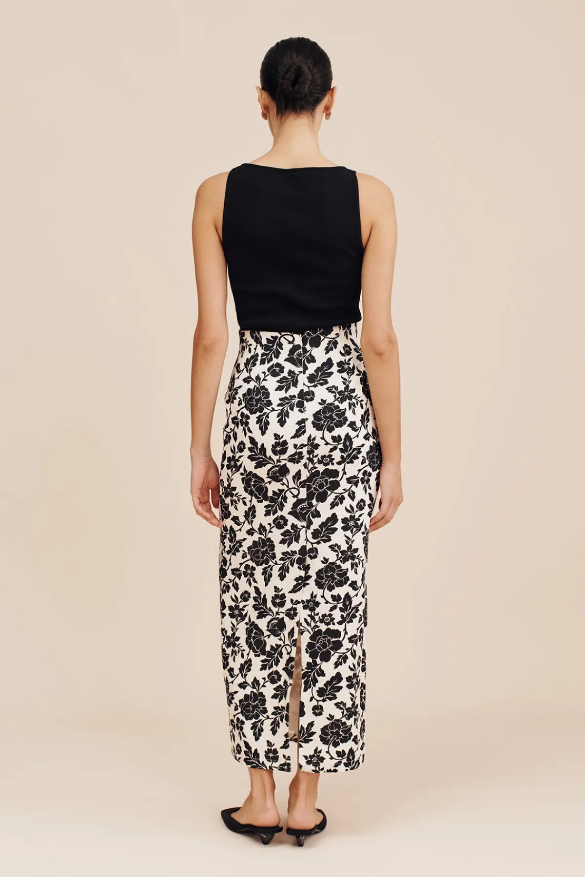 ROMEO SKIRT - NOIR BLOOM | POSSE New
