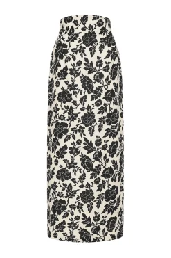 ROMEO SKIRT - NOIR BLOOM | POSSE New