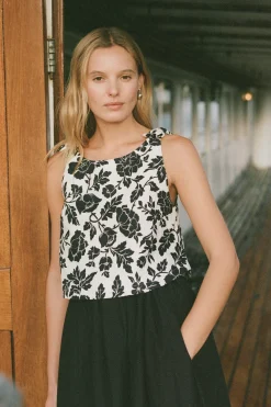 ROMEO TOP - NOIR BLOOM | POSSE Cheap