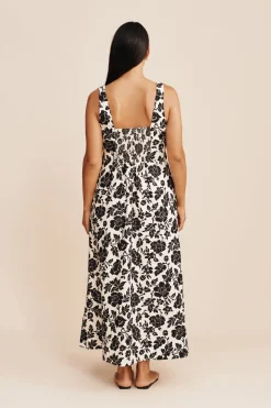 SKYLA DRESS - NOIR BLOOM | POSSE Flash Sale