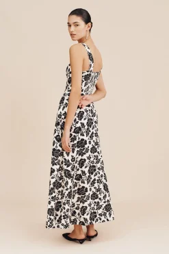 SKYLA DRESS - NOIR BLOOM | POSSE Flash Sale