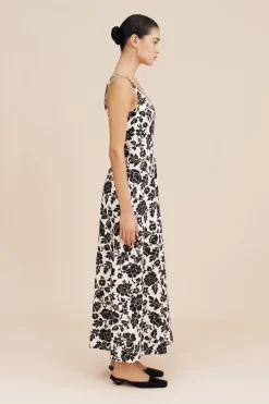SKYLA DRESS - NOIR BLOOM | POSSE Flash Sale