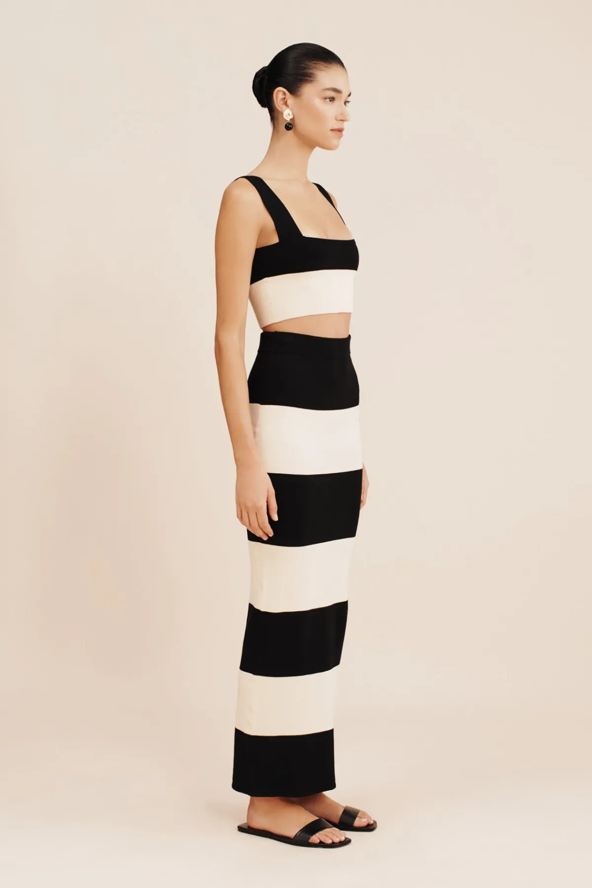 THEO CROP TOP - BLACK STRIPE | POSSE Hot
