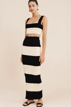 THEO CROP TOP - BLACK STRIPE | POSSE Hot