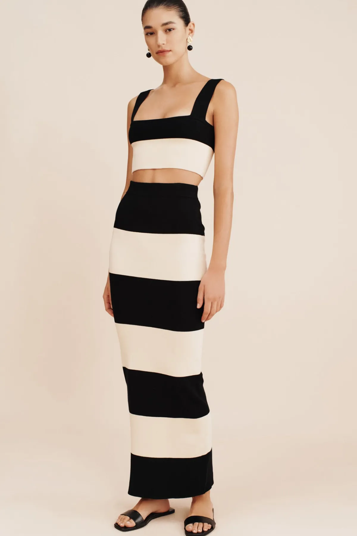 THEO CROP TOP - BLACK STRIPE | POSSE Hot