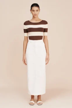 THEO TOP - CHOCOLATE STRIPE | POSSE Online