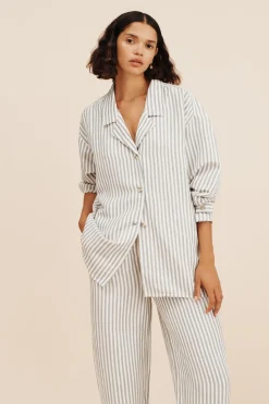 ZADIE SHIRT - SEAGRASS STRIPE | POSSE Outlet