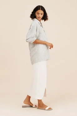 ZADIE SHIRT - SEAGRASS STRIPE | POSSE Outlet